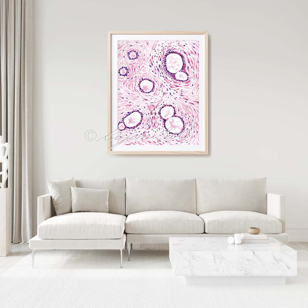 Mammary Gland Histology Abstract Art