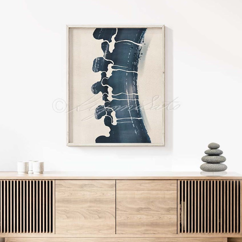 Spine Abstract Art Poster, Orthopedics Decor