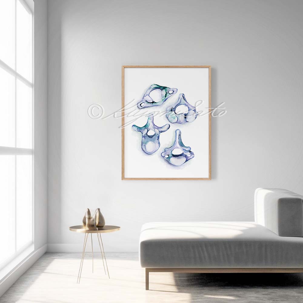 Vertebrae collection Blue Abstract