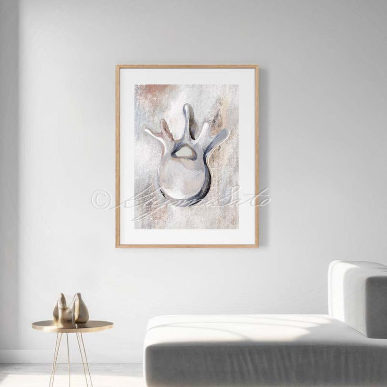 Vertebra Abstract Rust Color Orthopedics Art Poster – The Forest Cloak