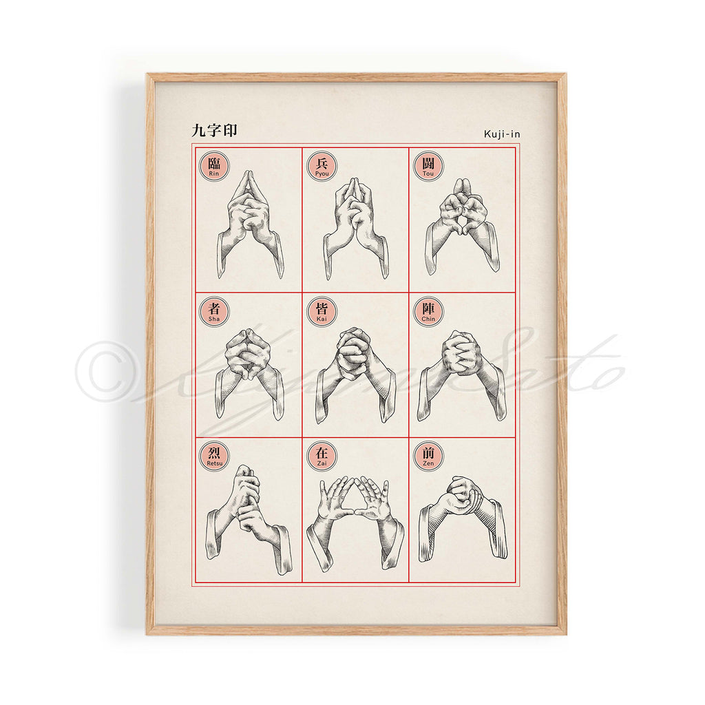 Kuji-in Mudrā Poster