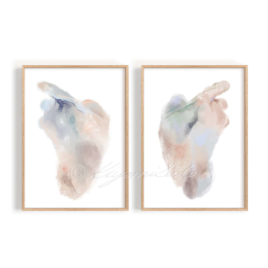 Scapula Abstract Art Set of 2