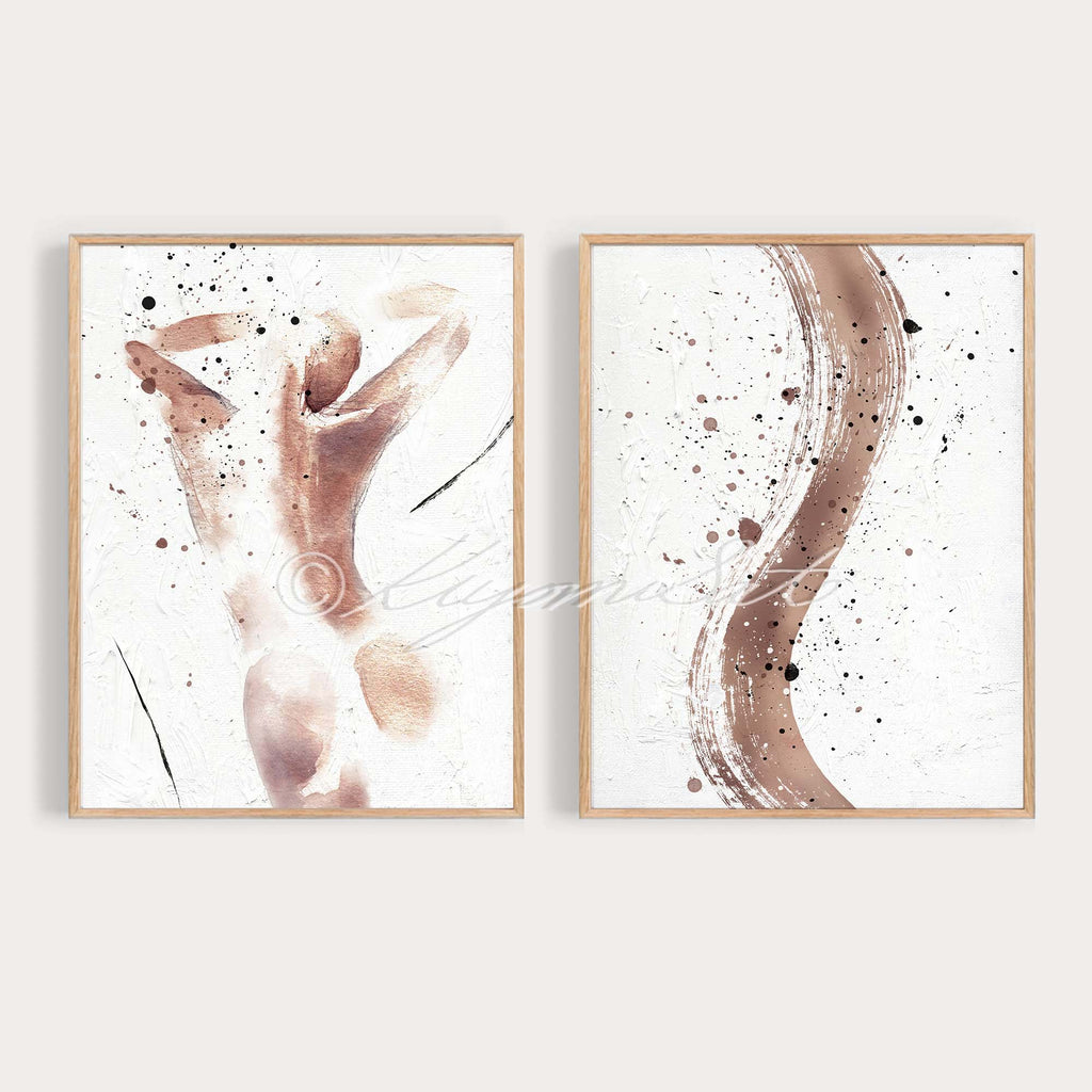 Abstract Body Forms poster set of 2
