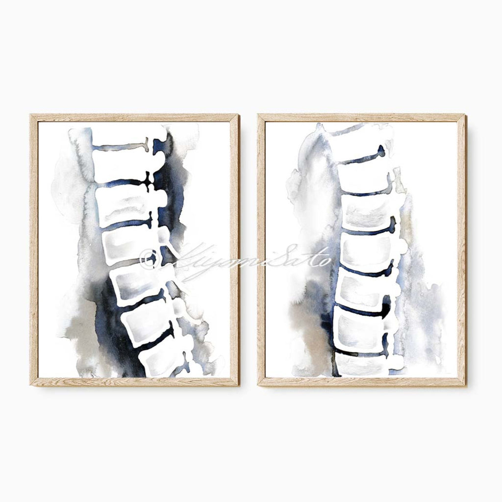 Spine Vertical Art Set of 2