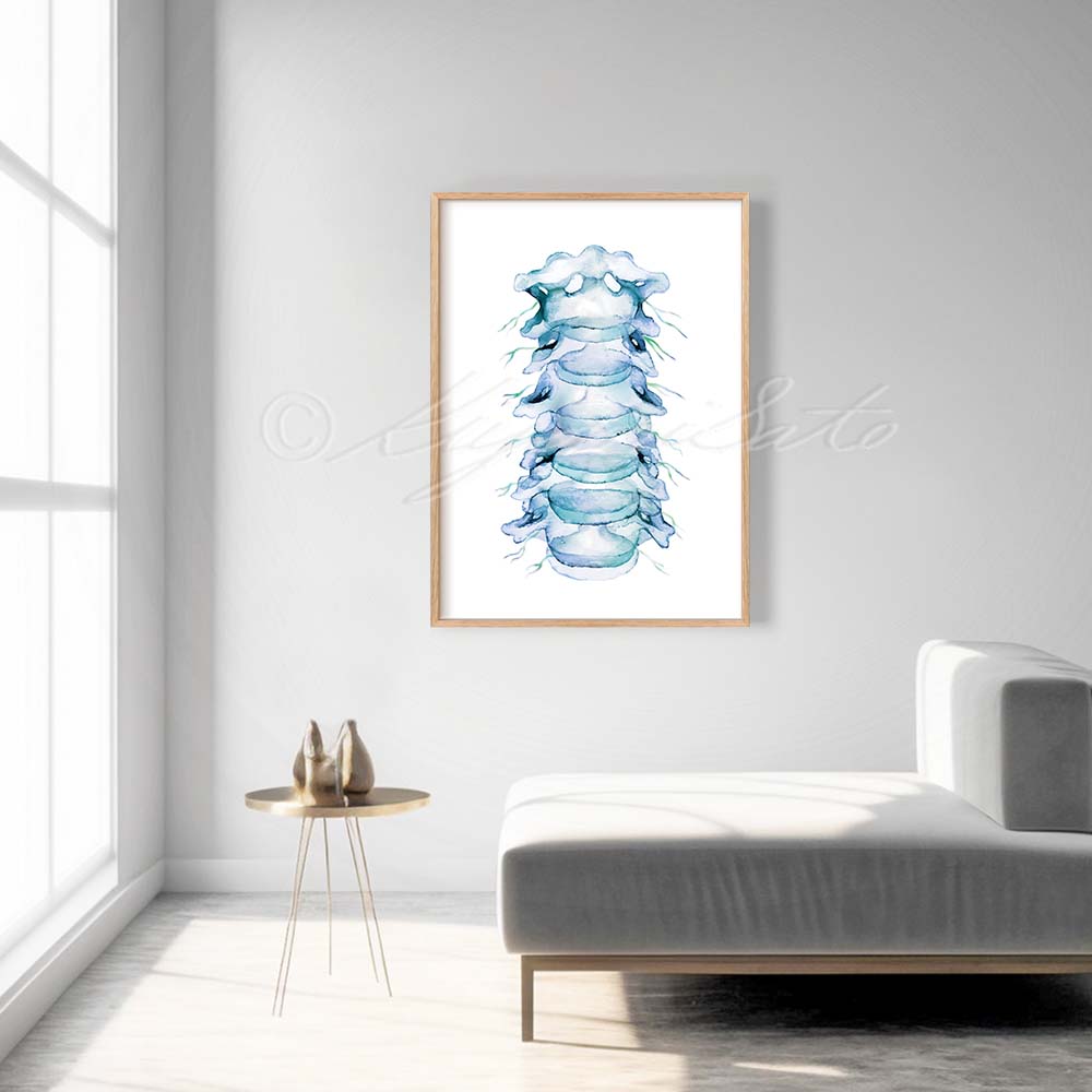 Cervical Vertebrae Abstract Art Print