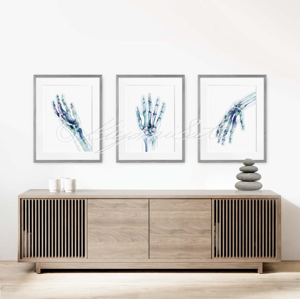 Hand Bones Posters Set of 3