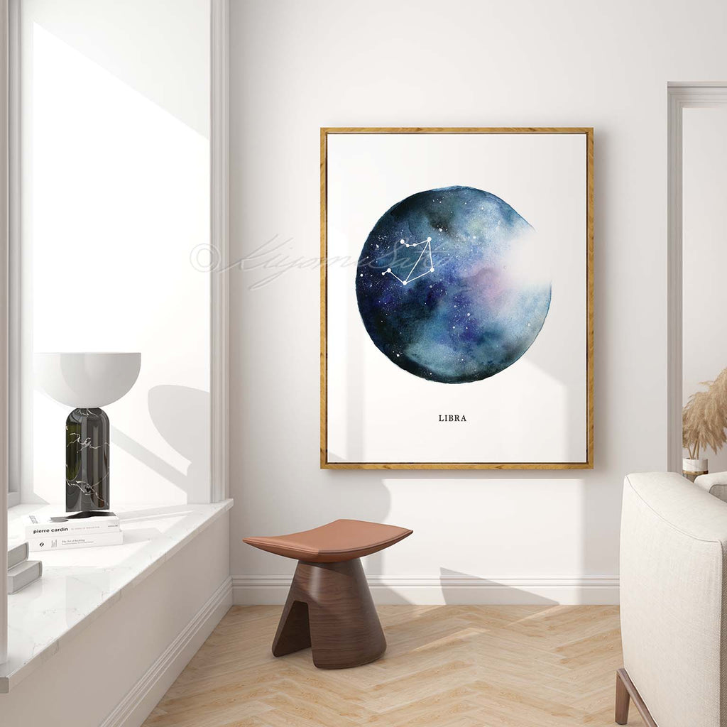 Libra Constellation Art, Astrological Sign art