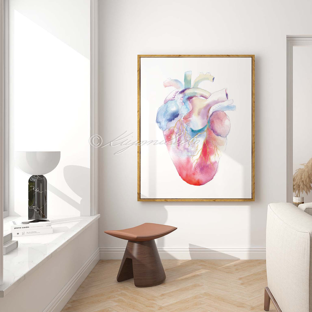 Human Heart Watercolor