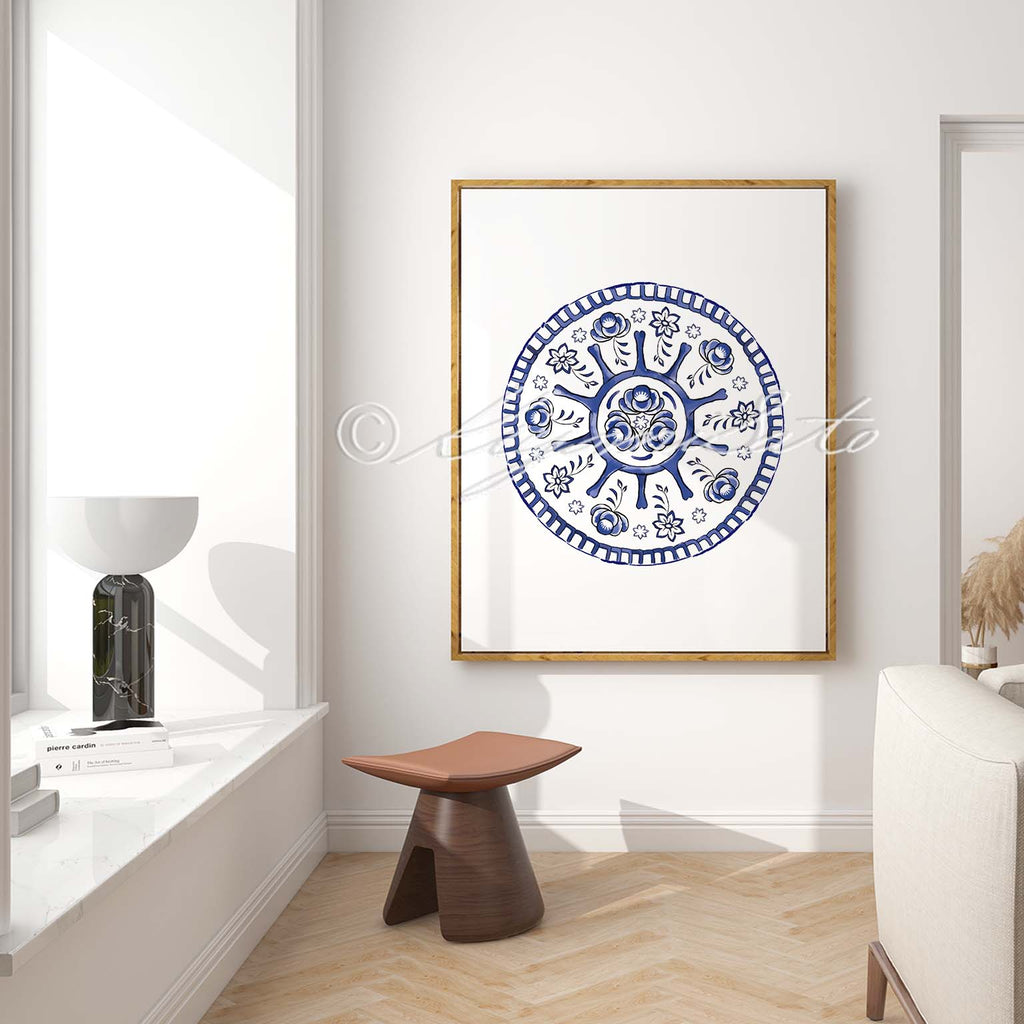 Porcelain style Virus Art Print