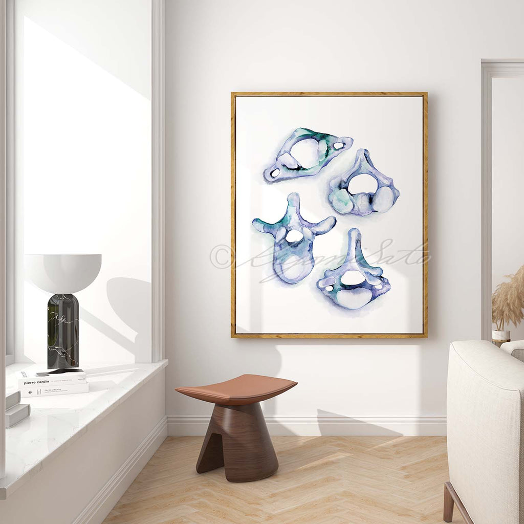 Vertebrae collection Blue Abstract