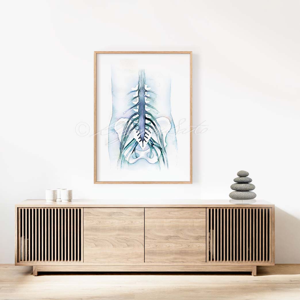 Lumbar Plexus Abstract Art Poster – The Forest Cloak