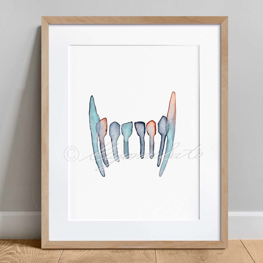 Canine mandibular Tooth Art