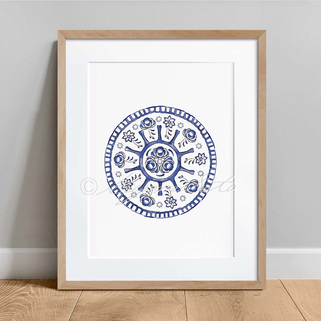 Porcelain style Virus Art Print