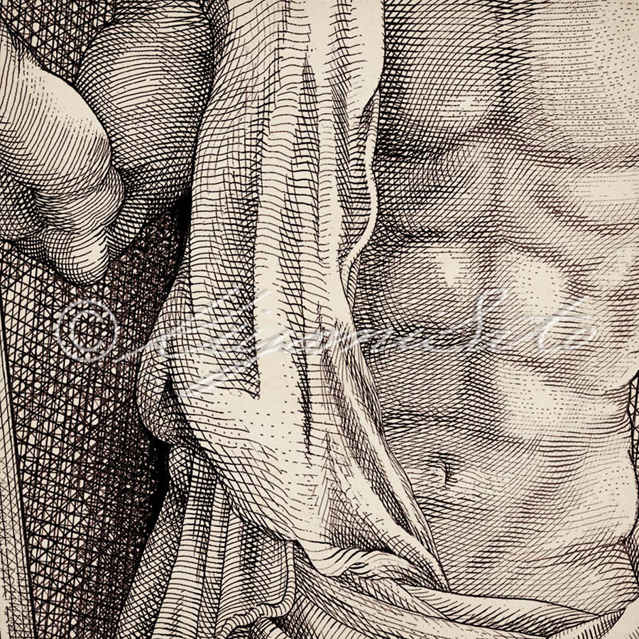 Saturn Art Print, Cronus Mythology Illustration