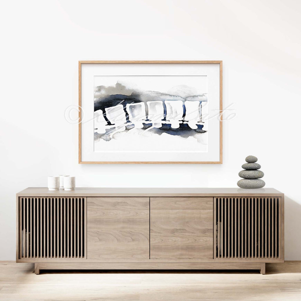 Spine Charcoal Painting Art Print