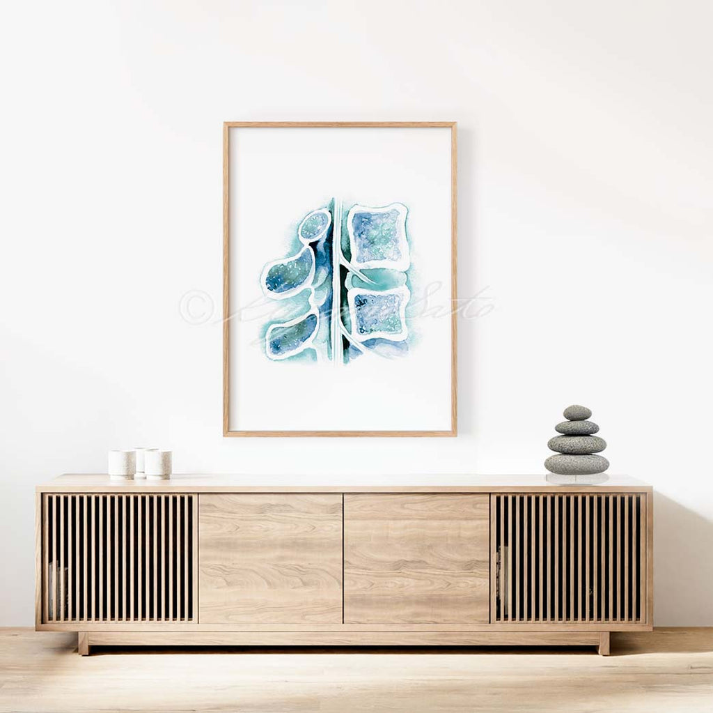 Spinal Disc and Nerve Abstract Art Poster