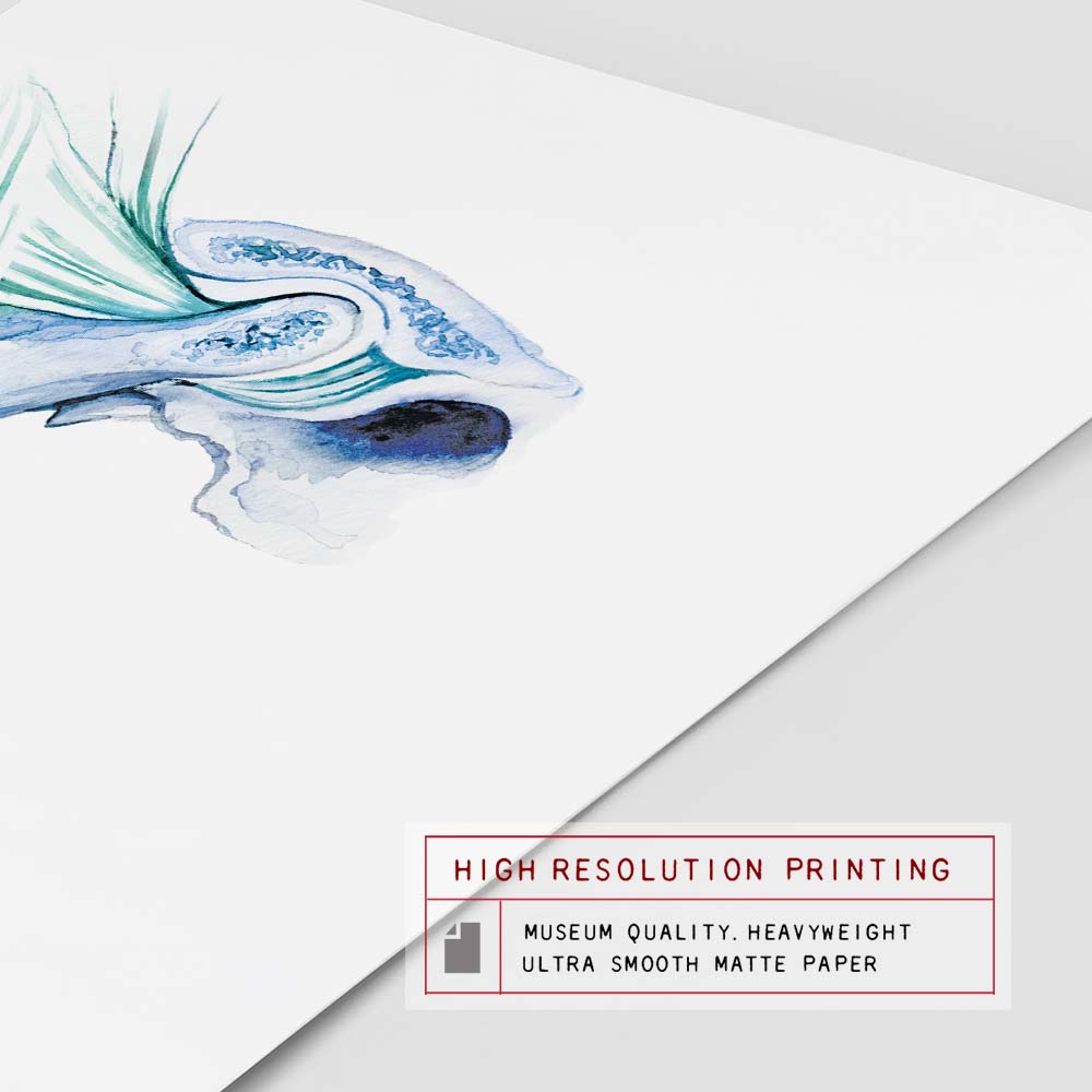 Temporal bone and Masseter muscle Art print