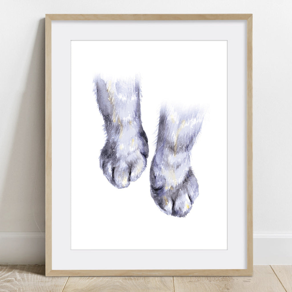 Grey Cat Paws Veterinary Art