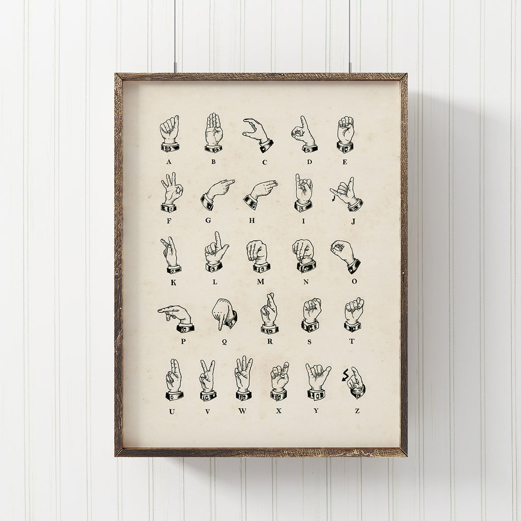 Sign Language Alphabet Art