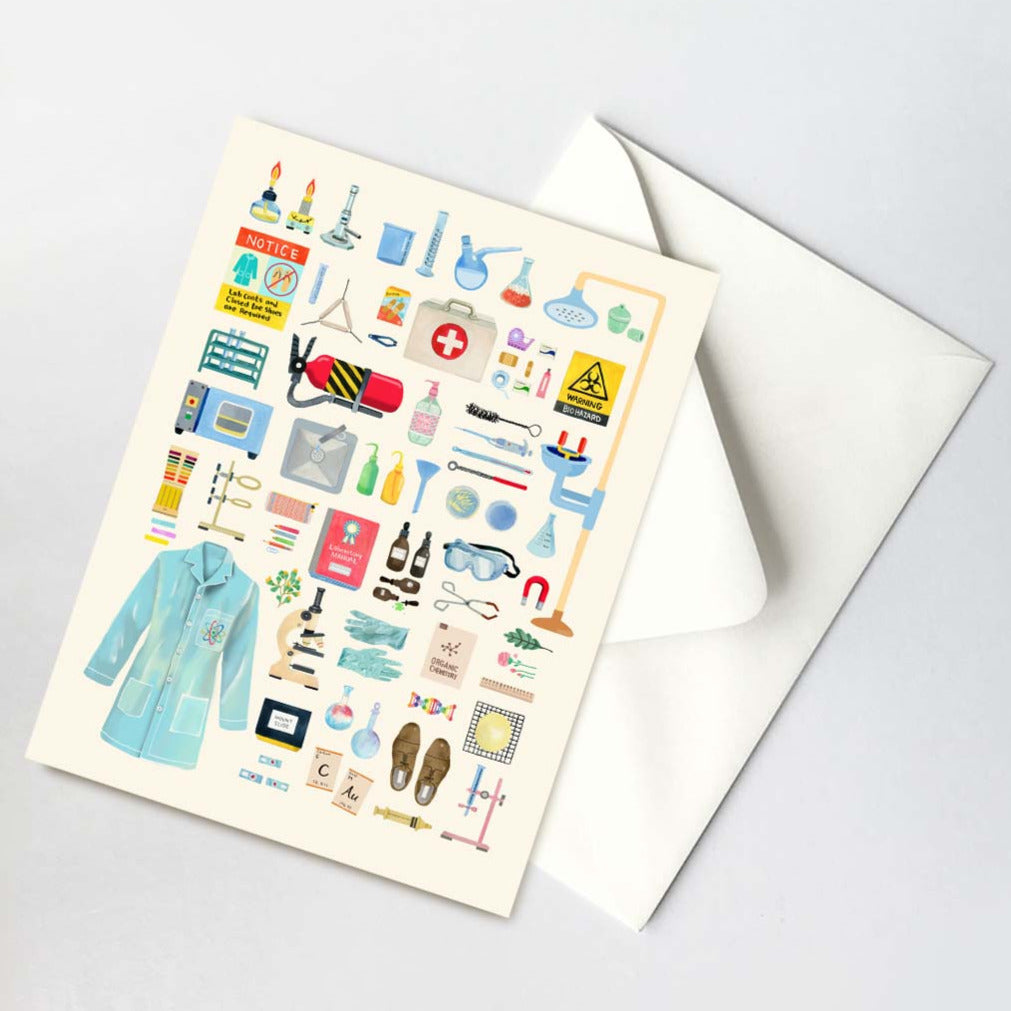 Any occasion Blank Science Greeting card with envelope