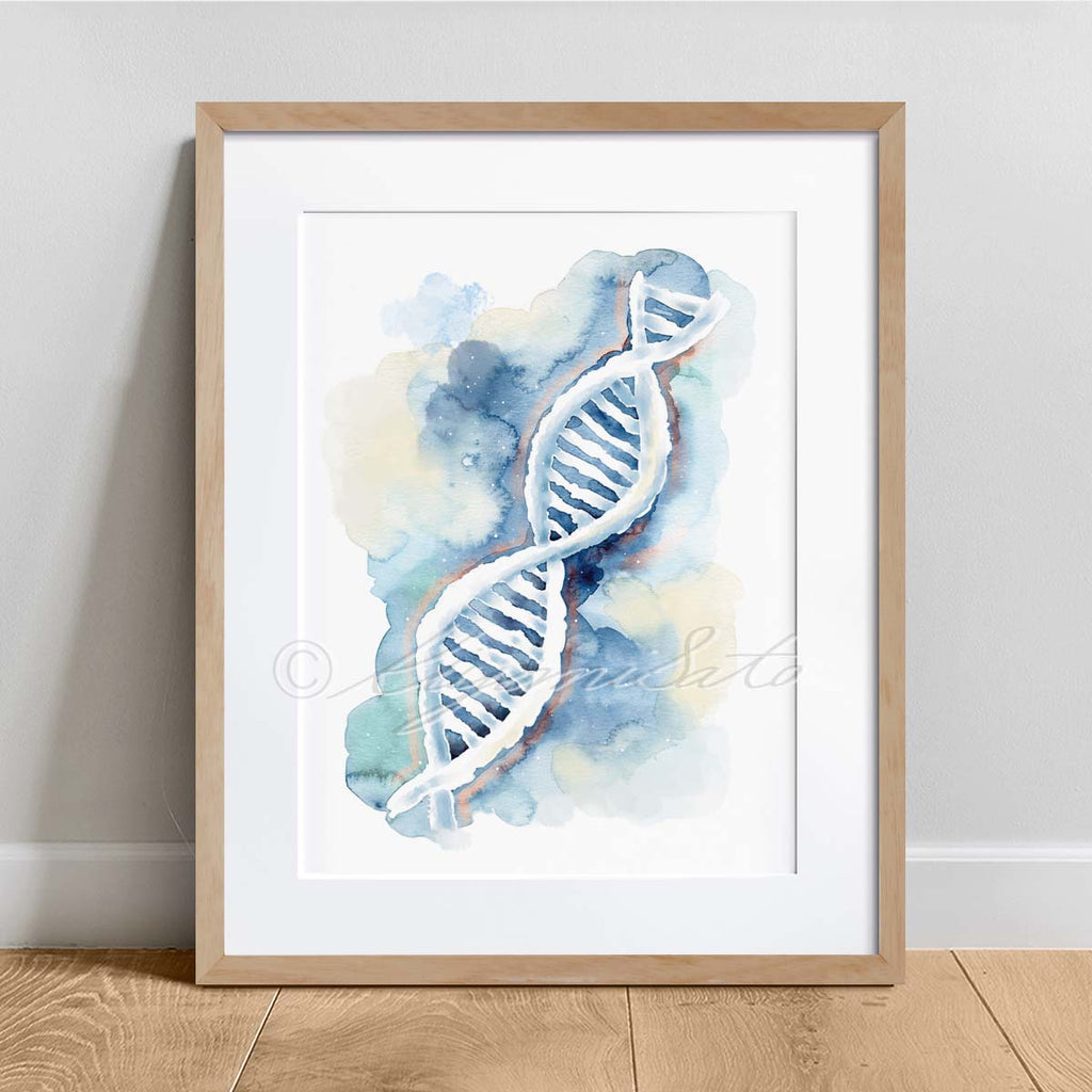 DNA RNA Abstract Art Poster Set