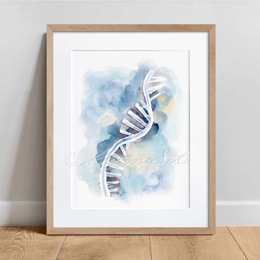 DNA RNA Abstract Art Poster Set