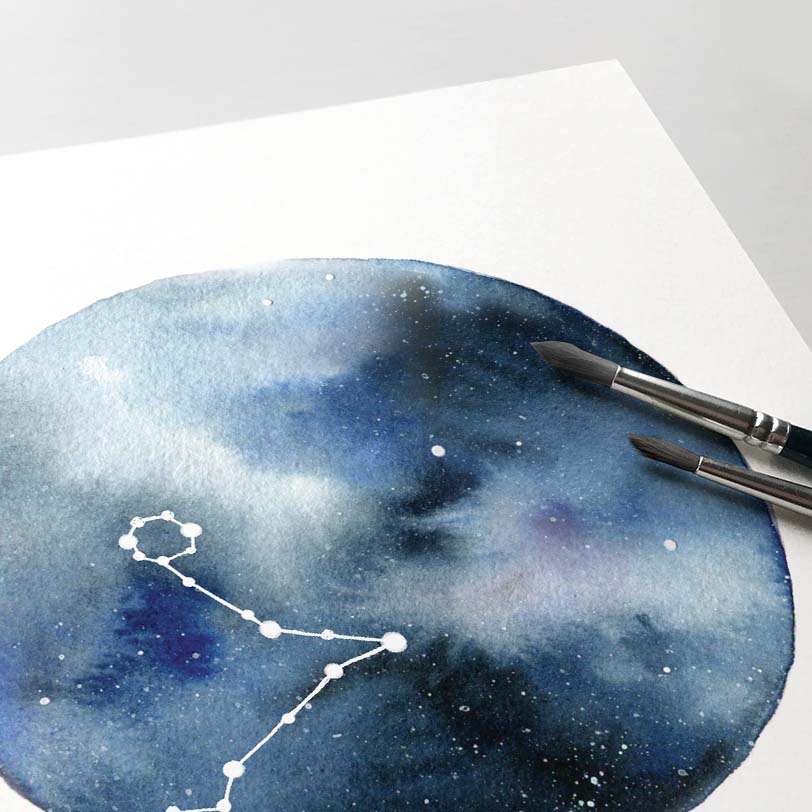 Pisces Constellation Art, Astrological sign
