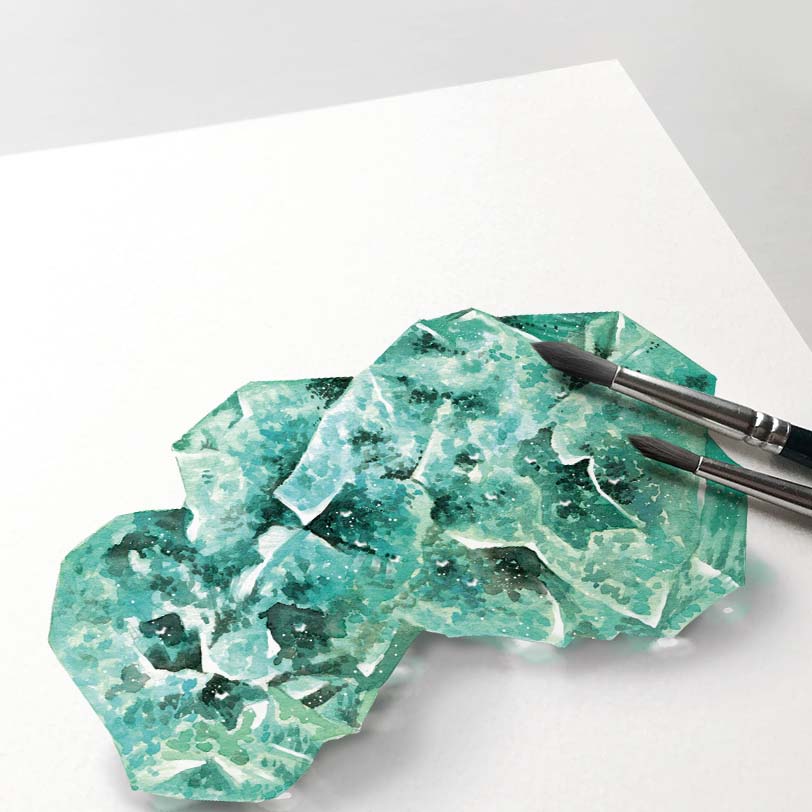 Raw Emerald Stone Art