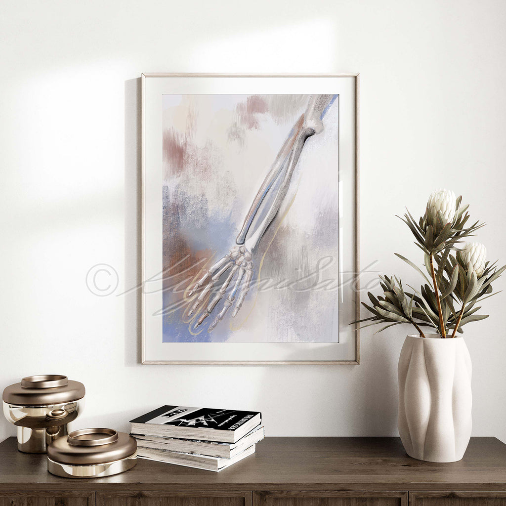 Arm Bones Abstract Rust Color Orthopedics Art Poster – The Forest Cloak