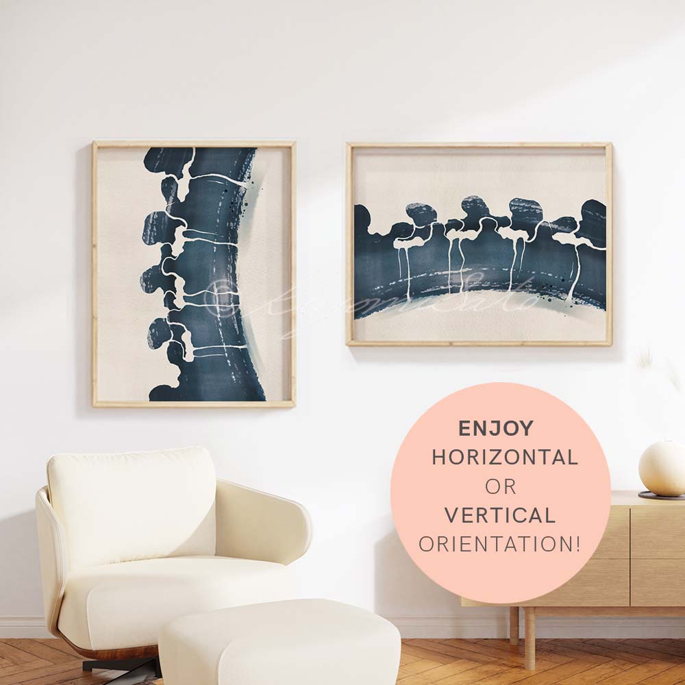 Spine Abstract Art Poster, Orthopedics Decor