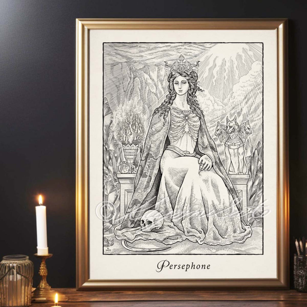 Persephone Greek Myth Art, Queen of the Underworld