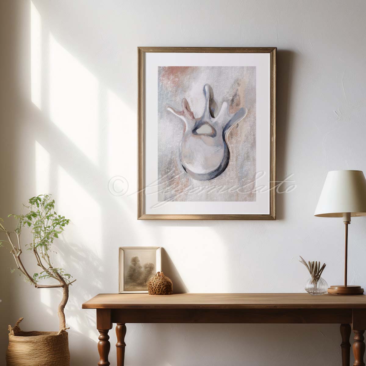 Vertebra Abstract Rust Color Orthopedics Art Poster – The Forest Cloak