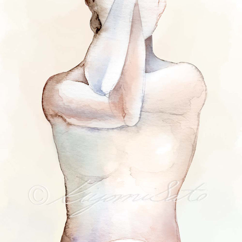 Meditation Pose Art Poster, Yoga, Orthopedics Decor