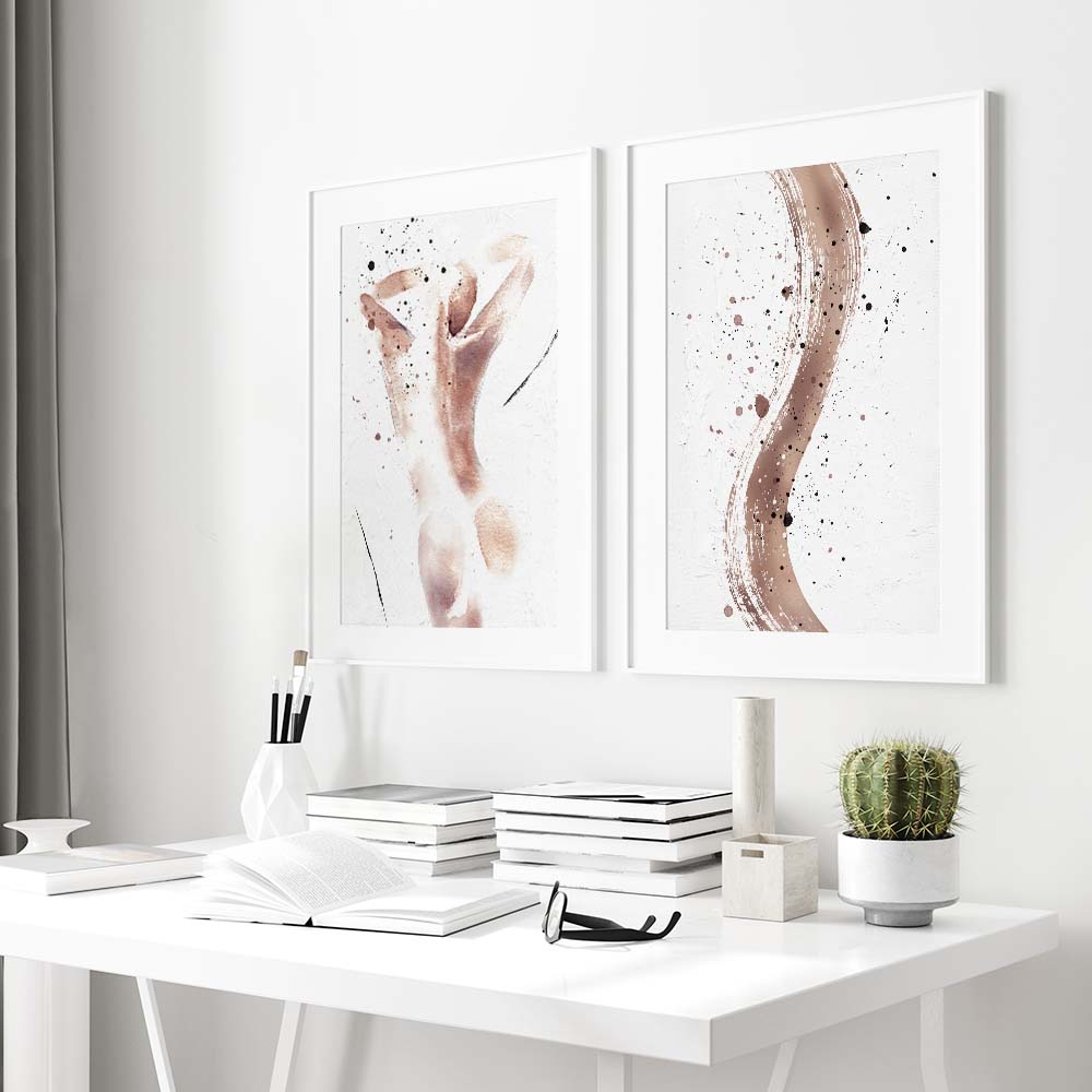 Abstract Body Forms poster set of 2