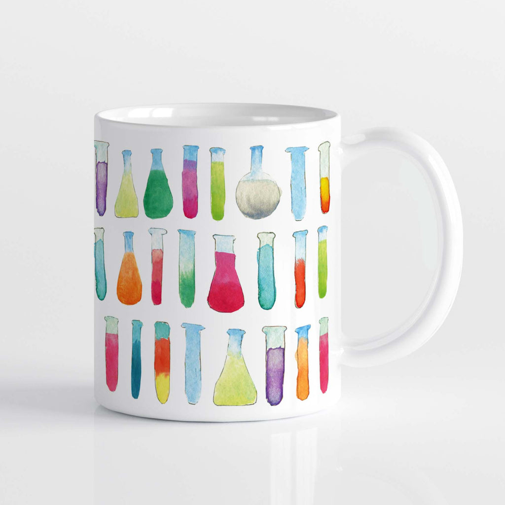 Test Tubes Rainbow Porcelain Mug