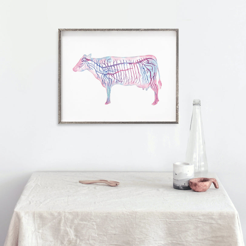 Cattle Nervous System Horizontal, Magenta