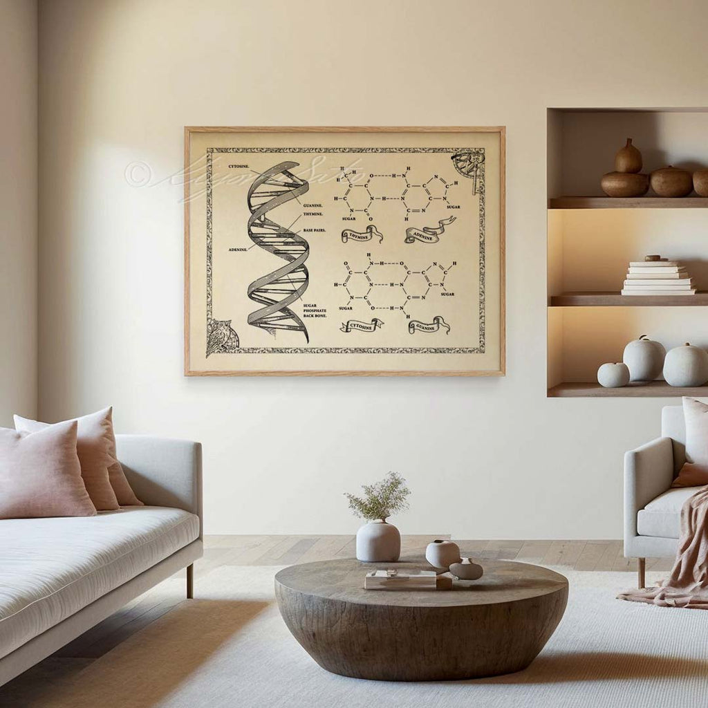 Medieval Style DNA with Chemical structure