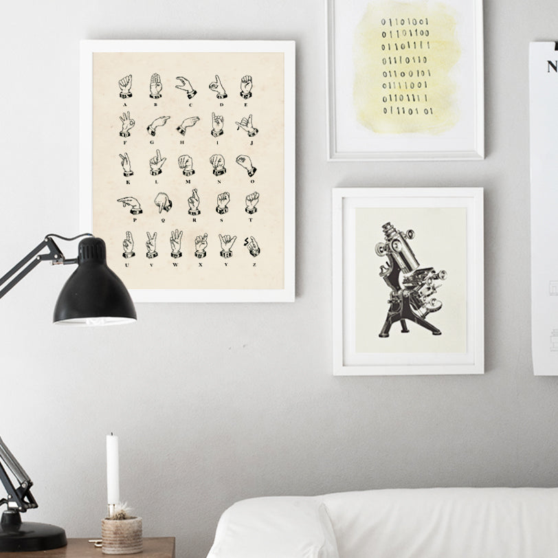 Sign Language Alphabet Art