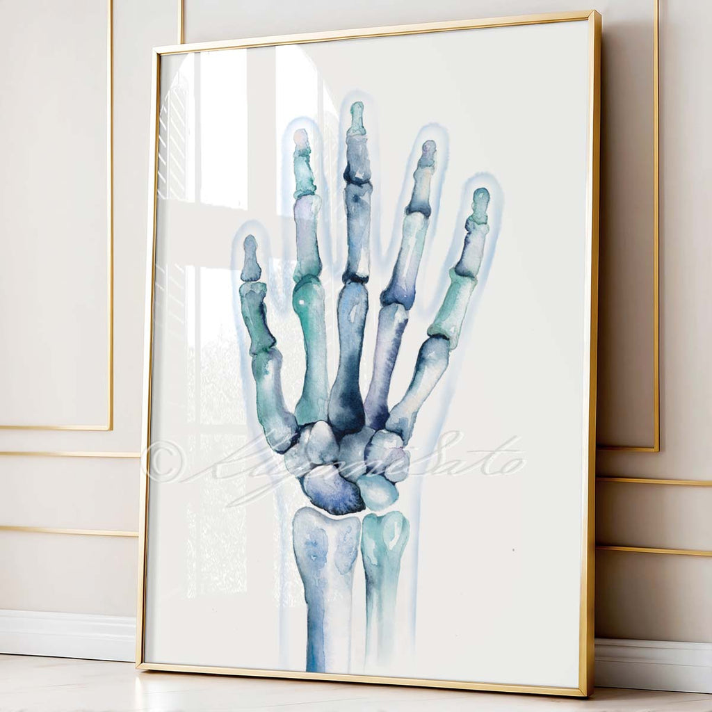 Abstract Art Hand Bones Posterior View