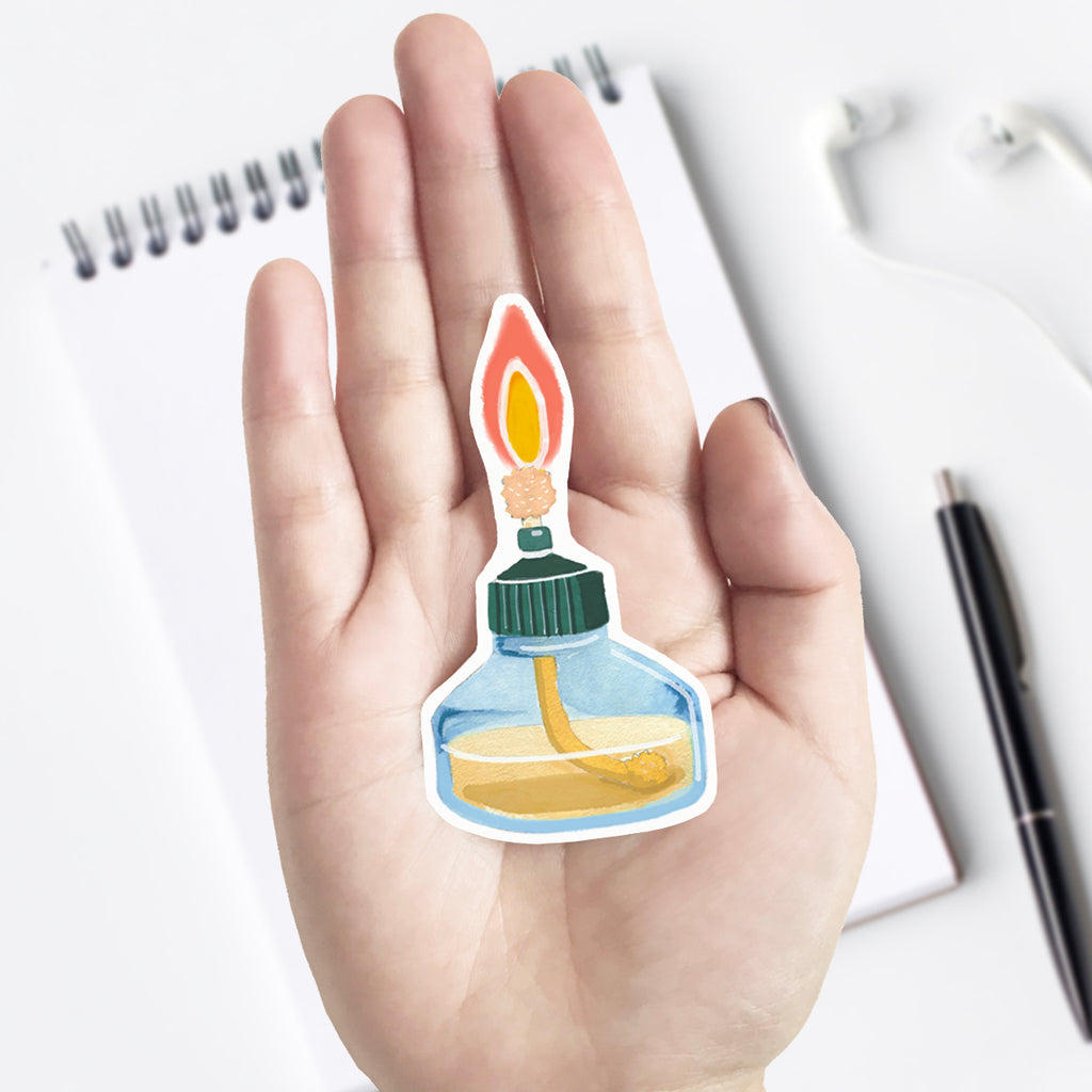 Chemistry Alcohol Burner Vinyl Sticker