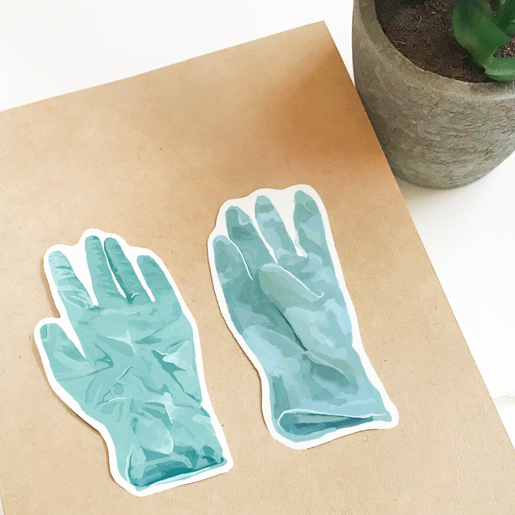 Lab Gloves Vinyl Stickers