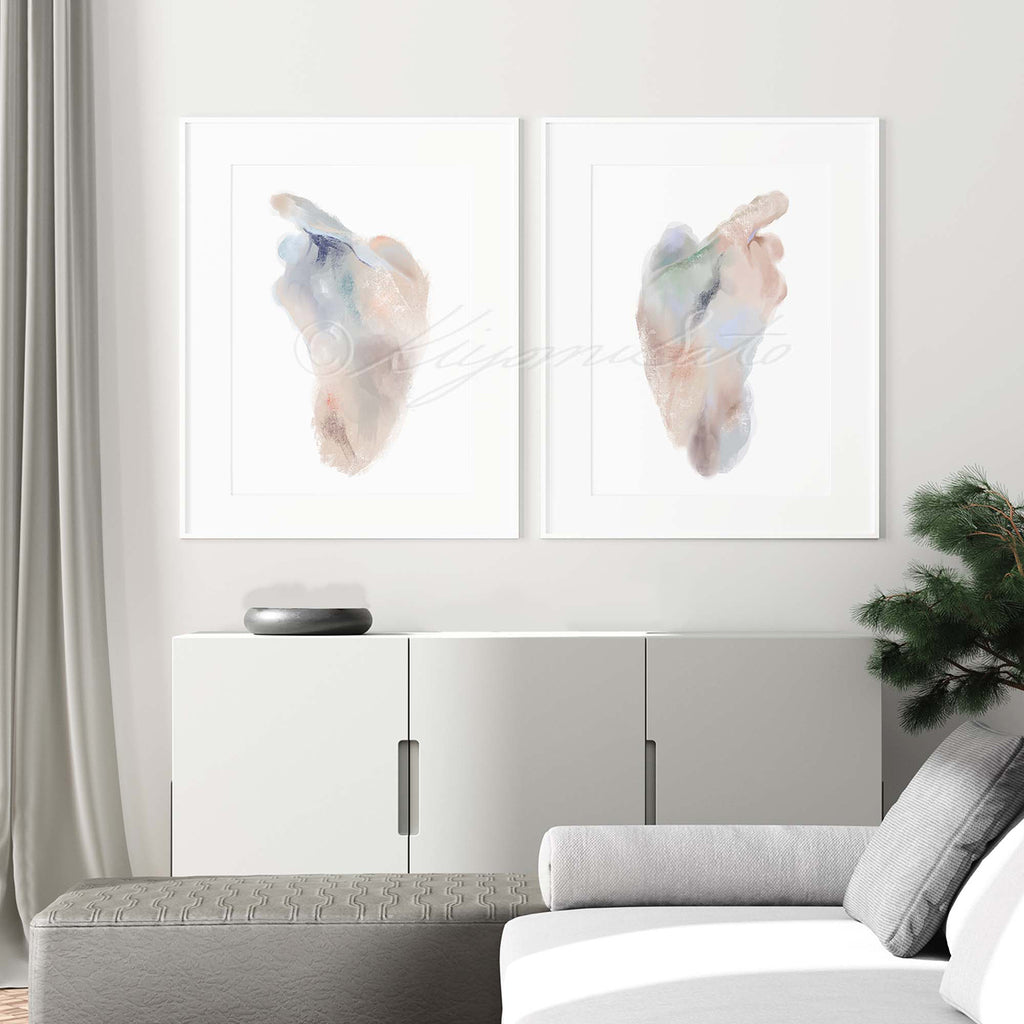 Scapula Abstract Art Set of 2