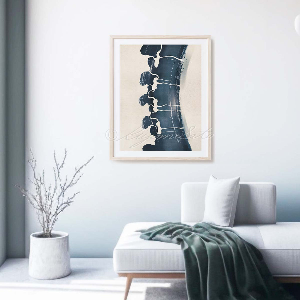 Spine Abstract Art Poster, Orthopedics Decor