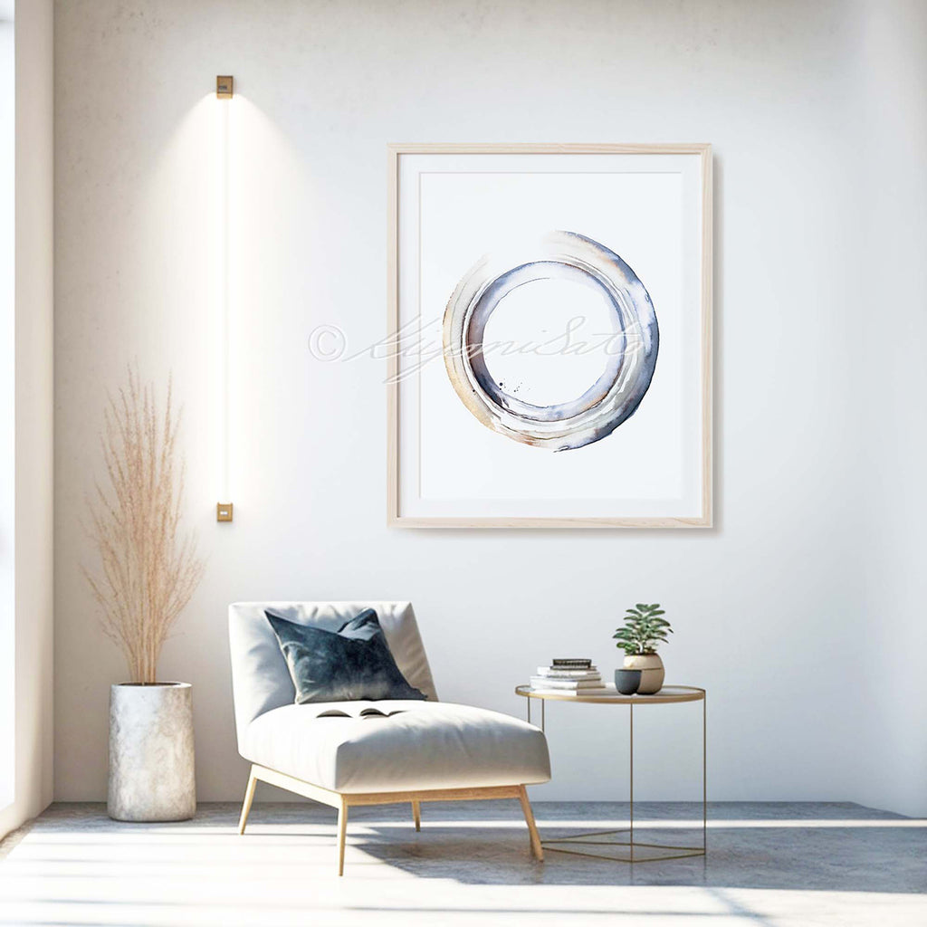 Enso Zen Circle Abstract Art, Orthopedics Wall Art, Physical Therapy Decor, chiropractic Office Art