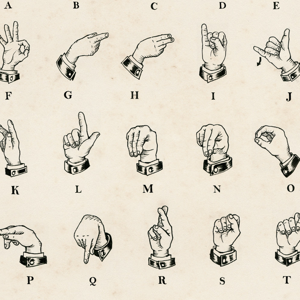 Sign Language Alphabet Art