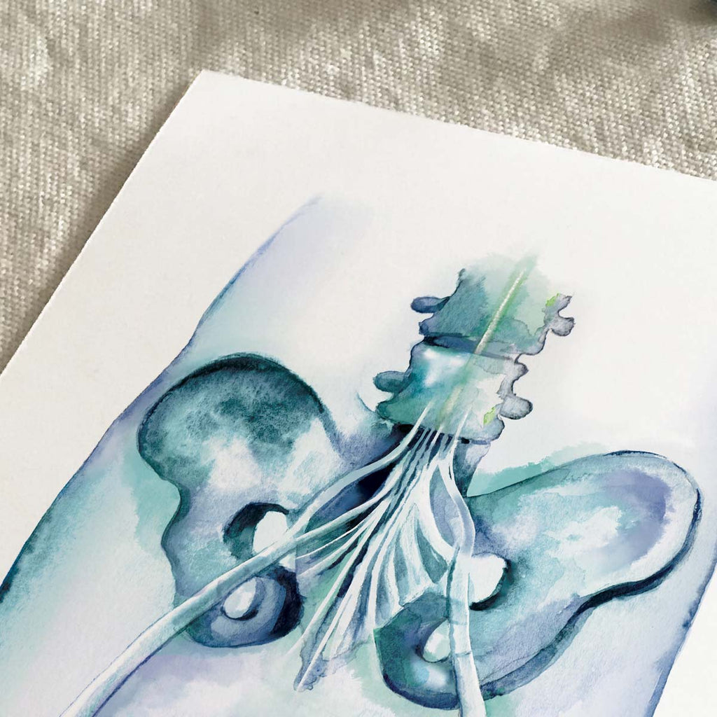 Sciatic nerve abstract art print