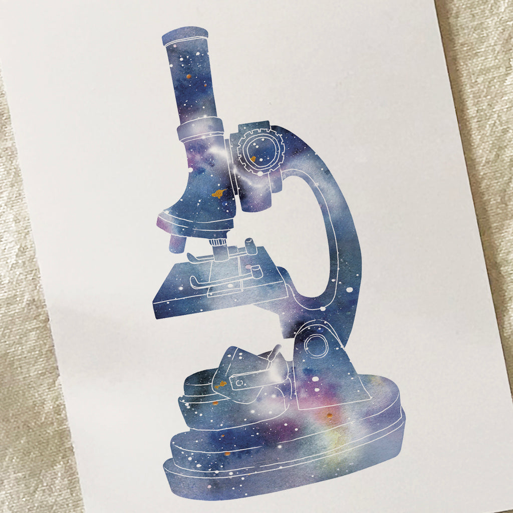 Microscope Galaxy Science Art