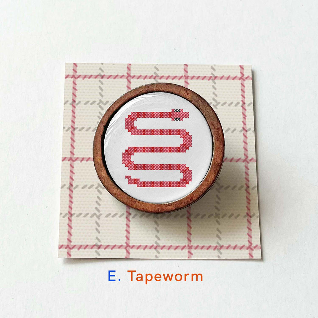 Parasite pin with wooden frame