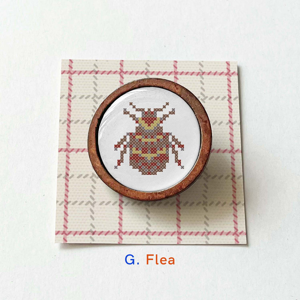 Parasite pin with wooden frame