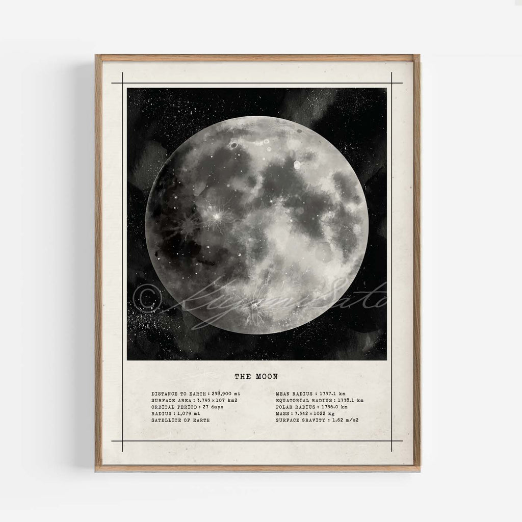 Vintage Style Moon Art